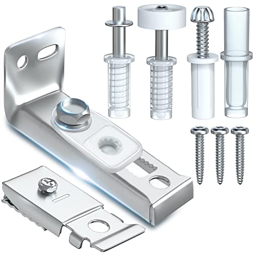 Bifold Door Hardware Repair Kit - 1 Pack Bi-fold Sliding Closet Doors Replacement Parts Include Top & Bottom Bracket, 3/8" Pivot, 7/8" Guides Wheel, for Folding Pocket Door Accordion - style: 1 Pack Sliver