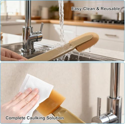 6pcs Caulking Tool Reusable Sealant Spatula Spreader 2 Sizes Silicone Caulk Finishing Set Tool Multifunctional Caulking Remover/Smoothing Tool Applicator for Tiles Brick Kitchen Bathroom