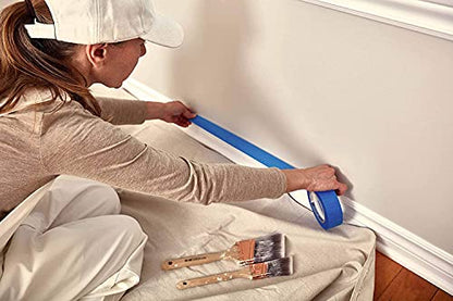 ZUPERIA Canvas Drop Cloth for Painting (Size 4x5 Feet Pack of 4) Pure Cotton Painters Drop Cloth for Painting, Furniture & Floor Protection - All Purpose Thick Canvas tarp with Double Stitched Edges - size: 4 x 5 Feet