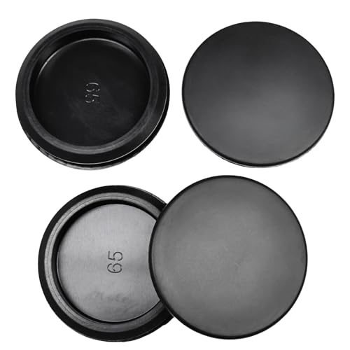 4 Pcs 65 mm Silicone Rubber Plugs Snap in Locking Hole Plugs for 65 mm (2-9/16") Round Holes, Flush Type Rubber Stoppers, Flexible Tube Pipe End Caps Covers, Waterproof Sealing Plugs, Black - color: Black, size: DH:2-9/16"(65mm)