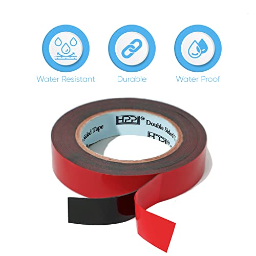 HPP Double Sided Tape, Heavy Duty Tape, Strong and Permanent for Outdoor and Indoor (1 in x 16 ft) - size: 1in X 16ft