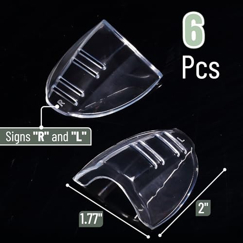 UNCO- Safety Side Shields for Glasses, 2/4/6/10/12/16/20/24/30/32 pcs, Safety Glasses Side Shields for Eyeglasses - style: 6 Pcs