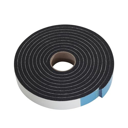 M-D Building Products 43155 1/4 in. x 1 in. x 10 ft. Black Sponge Window Seal for Medium Gaps - size: 1/4" X 1"