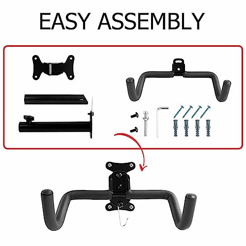 Bike Hanger Wall Mount, Heavy Duty Steel Bike Racks Storage Garage Adjustable Bicycle Hooks for Mountain Hybrid Road Bikes (Black 1 Pack) - color: Black 1 Pack