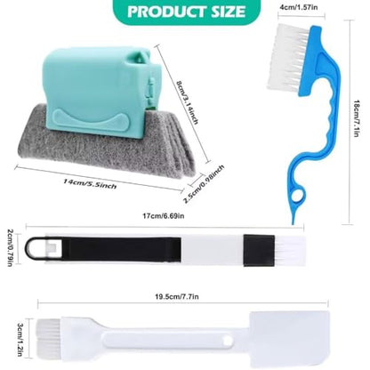 Window Groove Cleaning Brush kit Sliding Door Track Crevice Cleaning Brush Hand-held Groove Gap Cleaning Tools for Small Spaces