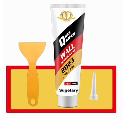 Sugelary Drywall Patch Repair Kit with Scraper, Wall Spackle Repair Paste, Wall Mending Agent Quick and Easy Solution to Fill the Holes for Home Wall, Plaster Dent Repair and Wood Scratch Repair - color: 1 Pack