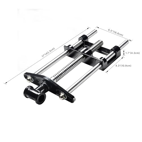 HFS(R) 9 Inch Woodworking Bench Vise, Heavy Duty Front Screw Vise for Workbench Chrome plating Leg Vise Hardware Woodworking with Mounting Screws - size: 9"