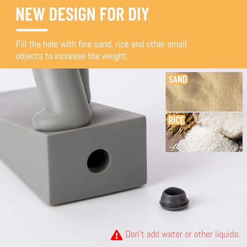 Cute Door Stopper Wedge, Non-Slip Door Stops for Bottom of Door, Keep Doors Open for Kids Pets, Gray 1 Pack (Patented)