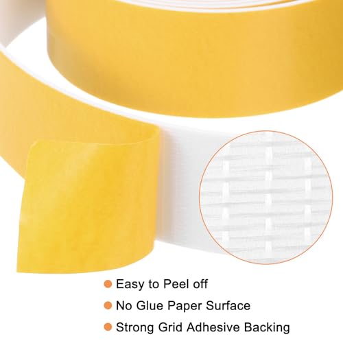 uxcell 1 Roll Foam Weather Stripping, 2" Wide X 1/8" Thick X 6.56 Ft Door Seal Strip Adhesive Foam Tape White Insulation Strip for Door Window - size: 2"x 1/8"x 6.56 Ft