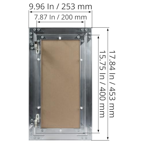 8" x 16" Waterproof Drywall Access Panel, Tileable and Paintable Ceiling and Wall Access Panel for Drywall, Wire Cover for Wall Covering Panels, Push to Open, Flush-Mount Wall Hole Cover - size: 8" X 16"