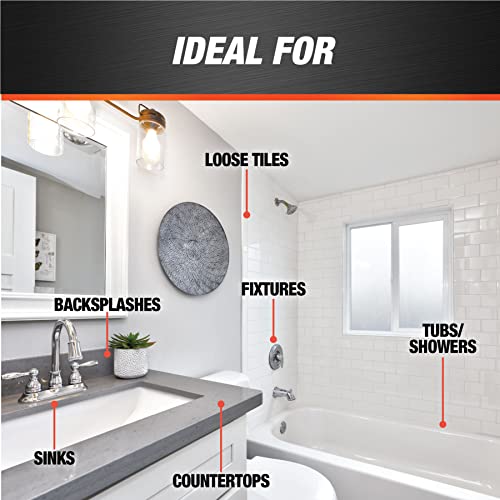 Dap 18526 Kwik Seal Plus Kitchen and Bath All-Purpose Adhesive Caulk, 5.5-Ounce, White