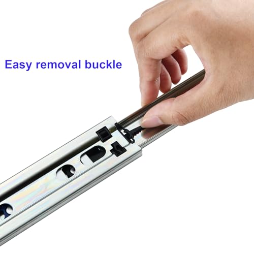 16 Inch Soft Close Drawer Slides,10 Pairs Heavy Duty 100 LB Capacity Full Extension Ball Bearing Side Mount Drawer Glides - size: 16 Inch