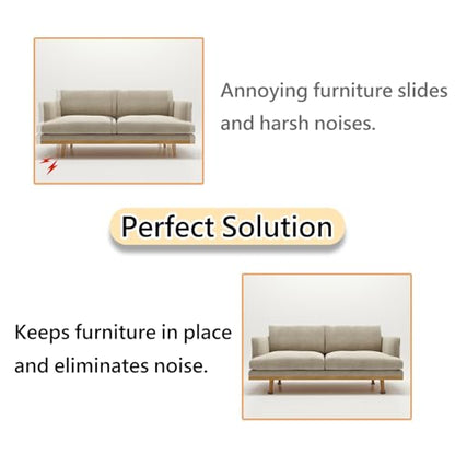 1.5x1.5 Round Rubber Furniture Caster Cups, Anti-Sliding Furniture Pads Bed Stopper Floor Protectors with Grip - Protect Any Flooring - size: 4 Pcs Brown