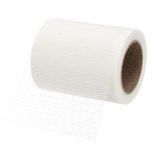 PATIKIL Drywall Repair Mesh Tape, 6 inch x 82 ft Fiberglass Repair Patch Self-Adhesive Dry Wall Joint Tape 9 Mesh Wall Hole Crack and Seam Patch, White - size: 6 inch x 82 Feet