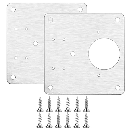 Thicken Hinge Repair Plate - Cabinet Hinge Repair Brackets Stainless Steel Repair Plate Bracket Easy Installation with Mounting Screws Fixing for Kitchen Cabinet Door Furniture Drawer Window (2 Pack) - color: 2 Pack