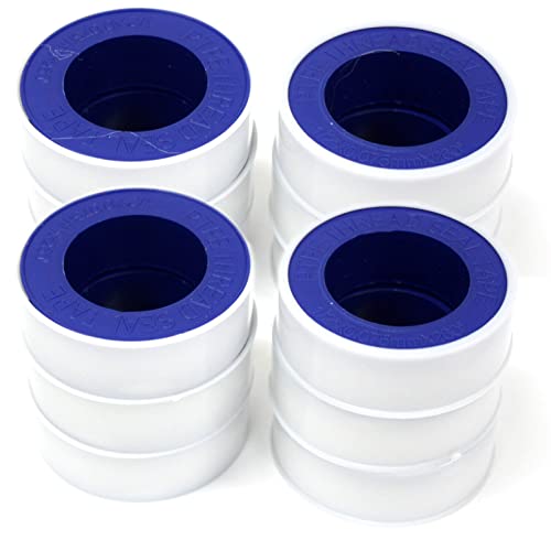 ARC-POWER 12 Roll PTFE Teflon Pipe Fitting Thread Seal Tape 1/2" x 260" for Plumbing