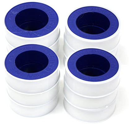 ARC-POWER 12 Roll PTFE Teflon Pipe Fitting Thread Seal Tape 1/2" x 260" for Plumbing