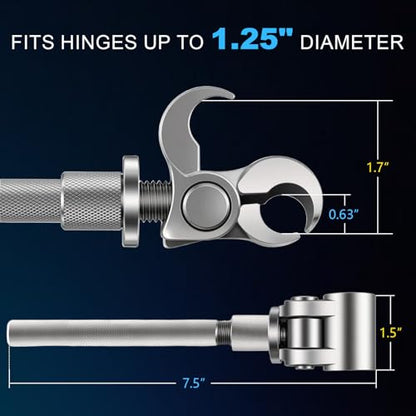 Upgraded Door Hinge Adjustment Tool, Adjustable Hinges Wrench, Stainless Steel Hinge Repair Kit for Sagging Doors