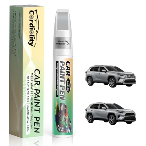 Silver Sky Metallic(1D6) Touch Up Paint Pen for Toyota,Car Paint Scratch Repair Pen Quick and Easy Fix Auto Paint Scratch - color: Silver Sky Metallic(1D6)for Highlander-models/Highlander/RAV4/Sequoia/Sienna/Sienna-models/Tacoma/Tarago/Tundra