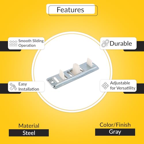 8-209-4 Bypass Floor Guide Adjustable Gray - Pack of 4
