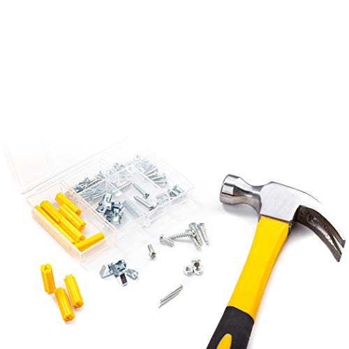 CARTMAN 218-Piece Tool Set General Household Hand Tool Kit with Plastic Toolbox Storage Case Yellow - style: 218 PC