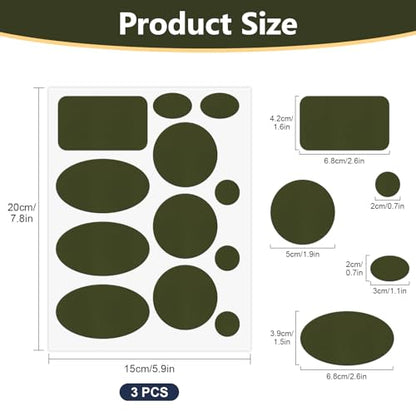 Down Jacket Patches Nylon Repair Tape Self-Adhesive Repair Patch | Pre-Cut, Waterproof Tear-Resistant Rip-Stop Nylon Fabric Patches to Fix Holes in Clothing, Sleeping Bags - color: Olive