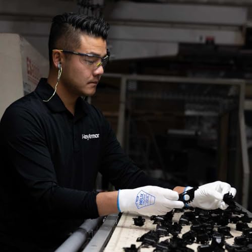 HexArmor General Purpose Knit Gloves | High Dexterity and Tactility | Cut, Abrasion and Puncture Resistant Washable Gloves - color: Helix 1050, Hi-vis Green, A3 Cut Resistance, size: Medium