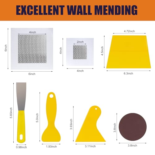 Drywall Repair Kit Drywall Hole Repair Patch Kits Wall Spackle Repair Paste with 8.5OZ White Wall Repair Putty with Scraper, Wall Surface Hole Fill Quick and Easy Solution (2Pack) - color: 2Pack