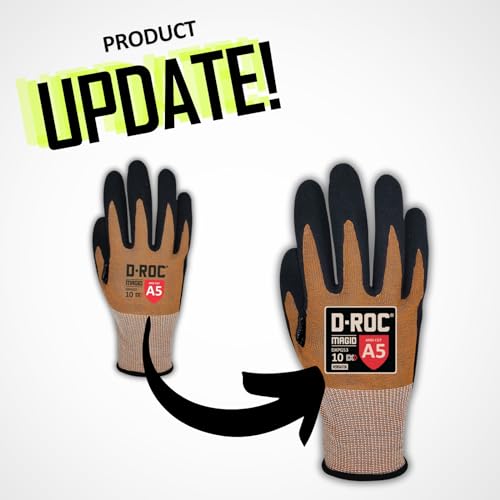 MAGID D-ROC ANSI A5 DX+ Technology VersaTek Grip Work Gloves, 1 Pair, Size 5/XXS, DXPG53 - size: 5/XXS, style: 1 Pair