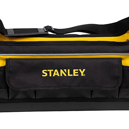 STANLEY Open Tool Bag Tote, Waterproof Base, Multi-Pockets Storage Organiser with Shoulder Strap, 22 Inch, 1-70-319 - size: 20 Inch Open Tote Bag