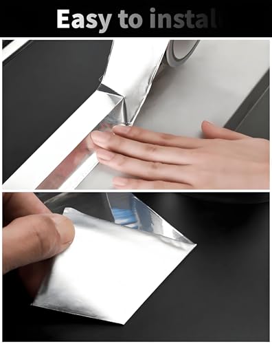 Thicker Aluminum Foil Tape 2-inch x 50Ft Heavy Duty High Temp Silver Tape for HVAC Duct work, Dryer Vent Seal, Car Exhaust Repair, Stove Pipe Wrap, Metal Patch, Heat Insulation, EMI Shield, DIY Crafts - size: 2 Inch X 50 Feet X 4 Mil