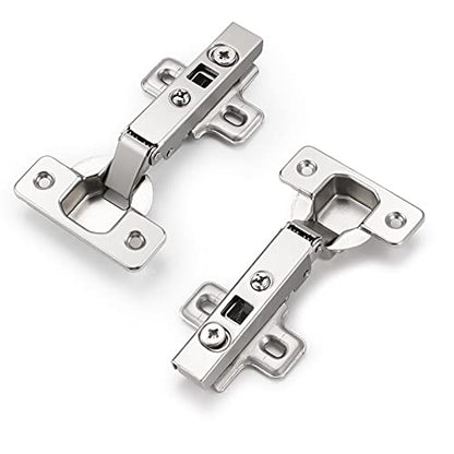 Probrico Clip On Full Overlay Frameless Furniture Cabinet Door Concealed Hinges, 1 Pair(2 Pieces)