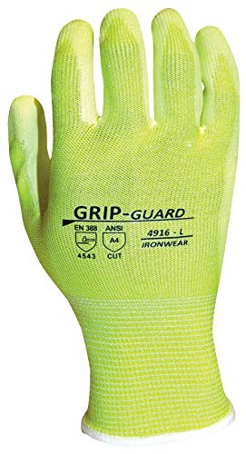 Ironwear 4916 Cut Resistant Gloves ANSI Level A4 with Grip Guard | High Dexterity and Flexibility | Pair - size: X-Small