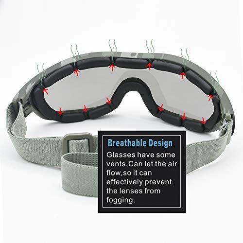 Viriber Motorcycle Goggles - UV Protective Outdoor Glasses, Dust-proof Combat Goggles, Military Sunglasses - Camouflage - color: Camouflage Glasses