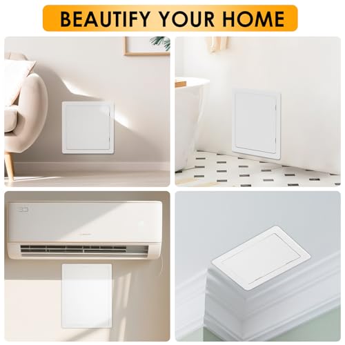 Suteck Plumbing Access Panel for Drywall Ceiling 6 x 9 Inch Reinforced Plastic Wall Access Doors Removable Hinged Panel - size: 6X9 Inch