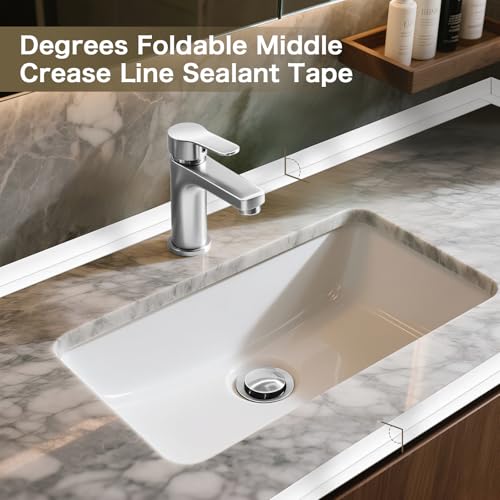 10.5 FT Toilet Sealing Strip Floor Sealant Tape (38 MM /1.5 IN-10.5FT),Caulking Decorative Tape White PVC Waterproof Stain Proof Self Adhesive Kitchen Toilet Bathtub Corner Protector - size: 38 MM /1.5 IN-10.5FT
