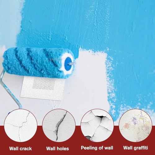 13 Pack Drywall Repair Patch, 2 Inch Drywall Repair Kit Patch with Extended Self-Adhesive Mesh, Dry Wall Patches Kits for Holes, Comes with Scraper and Sandpapers