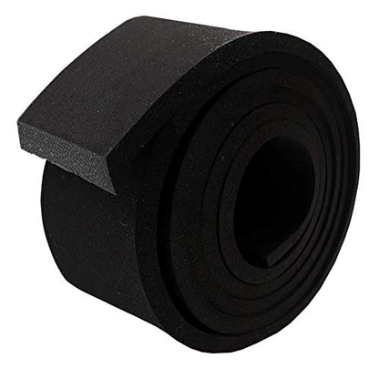 Neoprene Foam Strip Roll by Dualplex, 2" Wide x 10' Long x 1/4" Thick, Weather Seal High Density Stripping Non Adhesive – Weather Strip Roll Insulation Foam Strips - 10 Feet Long - size: 2" Wide x 10' Long x 1/4" Thick
