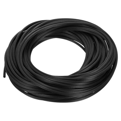 uxcell TPE Screen Spline, 0.14"x49.2ft Round Window Screen Repair Retainer Spline for Door Window Screens Replacement (15 Meter, Black) - size: 0.14" x 49.2ft