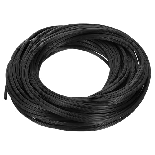 uxcell TPE Screen Spline, 0.14"x49.2ft Round Window Screen Repair Retainer Spline for Door Window Screens Replacement (15 Meter, Black) - size: 0.14" x 49.2ft