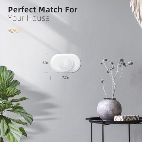 Compatible with Google Nest Thermostat 2020 Wall Plate Cover, Nest Thermostat Trim Kit, Nest Thermostat Wall Plate Cover, Easy Installation - Snow （2 Pack） - color: 2 Pack Snow