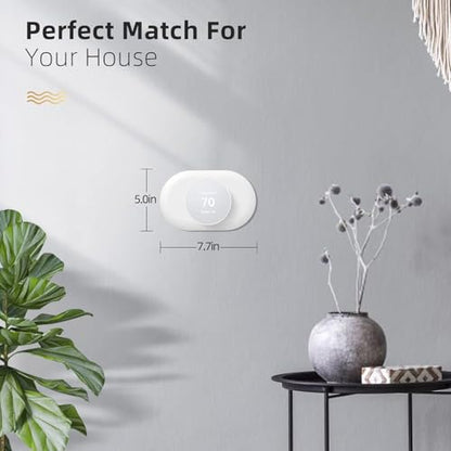 Compatible with Google Nest Thermostat 2020 Wall Plate Cover, Nest Thermostat Trim Kit, Nest Thermostat Wall Plate Cover, Easy Installation - Snow （2 Pack） - color: 2 Pack Snow