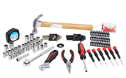 MECHMAX 149-Piece Tool Kit, Home & Auto Repair Hand Tool Set with Hammer, Socket Wrench, Pliers & Storage Case. Essential DIY Mechanics Set for Household, Apartment, Dorm & A Gift - style: 149 Piece