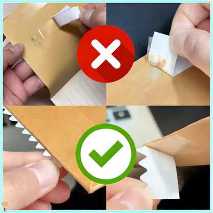 Wavy Edge Heavy Duty Double Sided Mounting Tape, Removable No Residue Wall Safe, 32.8Ft×0.78in Waterproof Strong Adhesive Easy Tear for LED, Picture Hanging, Home Car Office Decor & DIY