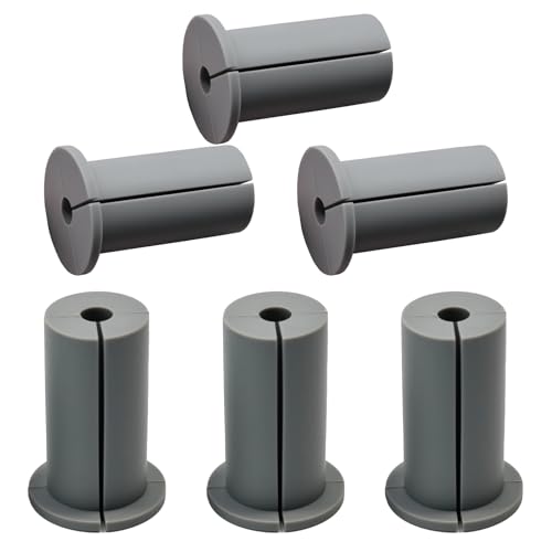 EASYEAH 6pc Starlink Cable Grommet 1" Silicone Waterproof Wall Hole Pass Through Split Cable Bushings for TV Wire Ethernet Cord, Starlink Cable Routing Kit Accessories, 38mm/1.5" Ht, Grey - color: Grey-6, size: 1 in Dia x 1.5 in H
