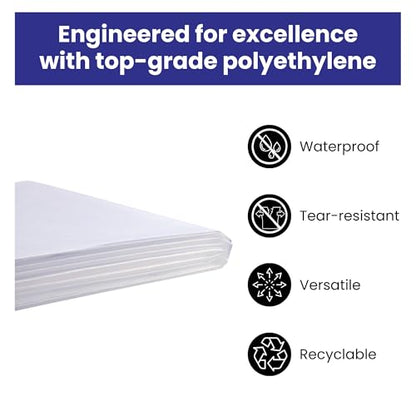 VICMORE Clear Plastic Drop Cloth 9 x 12 Ft, 1 Mil Plastic Sheeting for Painting, Floor & Furniture Cover, Waterproof Dust Barrier, Light-Duty Disposable Cover for DIY & Renovation - size: 9FT x 12FT, 1 PACK, MEDIUM-DUTY