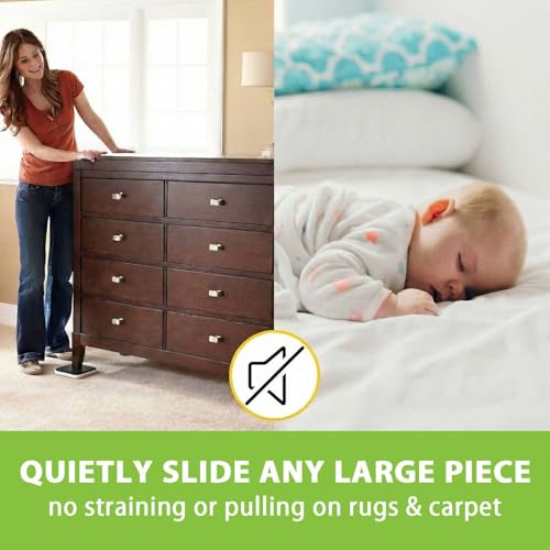 20 Pack Furniture Sliders for Carpet Hardwood Tile Heavy Moving, 3.5 Inch Movers Pads Protectors Large Gliders for Sofa Couch Bed Cabinet (Beige, 3.5) - size: 3.5