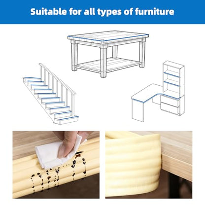 2 Pack Bunk Ded Ladder Pads, Self Adhesive Double Layer Ladder Tread Mats with Strong Adhesive Backing, Soft Corner Protectors are Suitable for Bunk Bed Stairs and Furniture Chair Edges