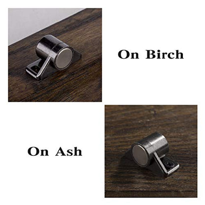 Keenkee 2 Pack Magnetic Cabinet Door Catch with Neodymium Magnet Cabinet Latch Magnetic Closure Hardware for Kitchen Cupboard and Closet Door Closing, Black Tone Gun Metal - color: Gun Metal 2ps