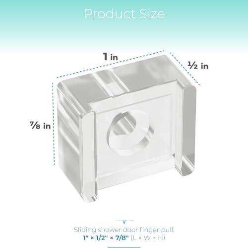Framed Sliding Shower Door Replacement Parts Compatible with Basco Alumax Shower Doors - Includes Finger Pull Handle, Towel Bar Bracket and Bottom Track for Showerdoor